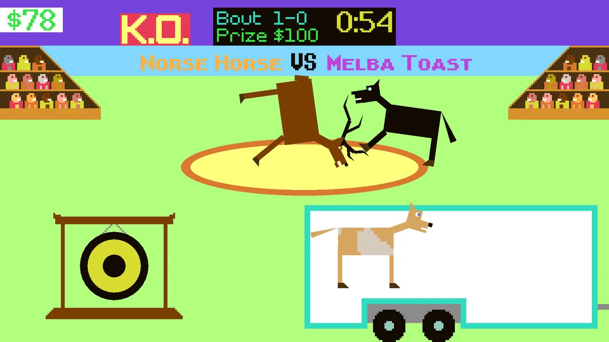 Official Horsey Game screenshot showing an arena activity