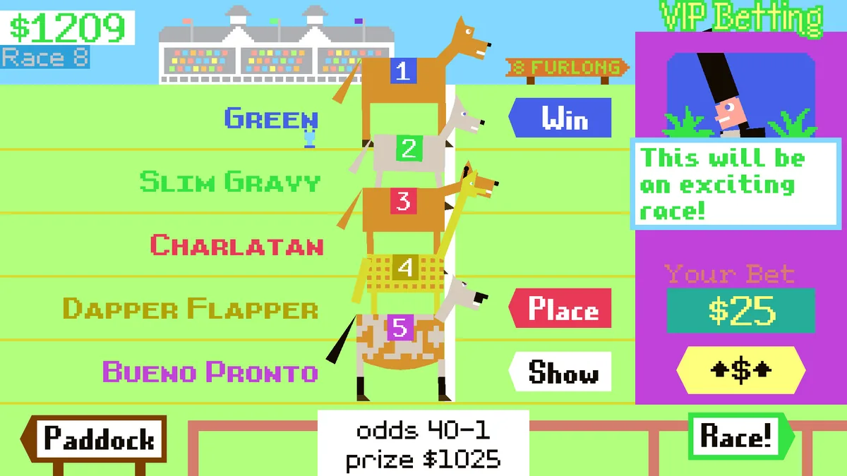 Official Horsey Game race screenshot used for the mods safety guide